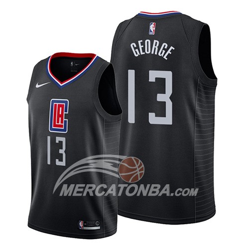 Maglia Los Angeles Clippers Paul George Statement 2019 Nero